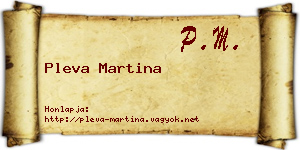 Pleva Martina névjegykártya